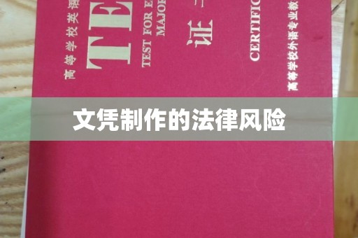 大通文凭制作的法律风险