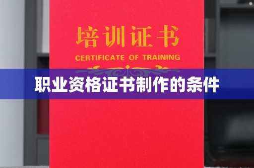 大通职业资格证书制作的条件