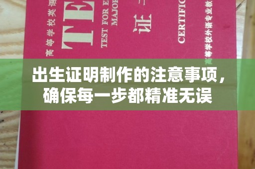 大通出生证明制作的注意事项，确保每一步都精准无误