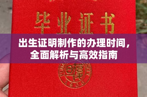 大通出生证明制作的办理时间，全面解析与高效指南