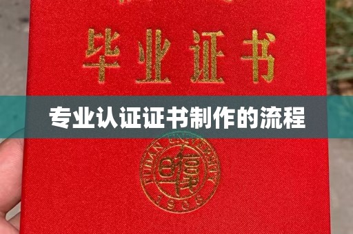 大通专业认证证书制作的流程