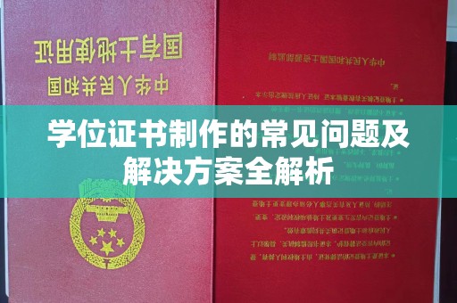 大通学位证书制作的常见问题及解决方案全解析